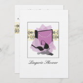 Lingerie Shower-uitnodiging Kaart (Voorkant / Achterkant)