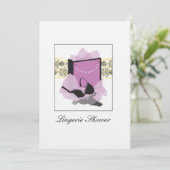 Lingerie Shower-uitnodiging Kaart (Staand voorkant)