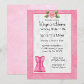 Lingerie Shower-uitnodigingen Kaart (Voorkant / Achterkant)