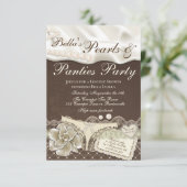 Lingerie Shower-uitnodigingen Kaart (Staand voorkant)