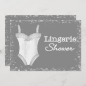 Lingerie Shower-uitnodigingen Kaart (Voorkant / Achterkant)