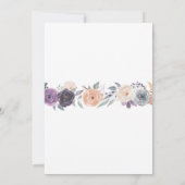 Lingerie Shower Waterverf Peach Paars Cream Kaart (Achterkant)