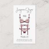 Lingerie Size Kaart Modern Vrijgezellenfeest Inser (Voorkant)