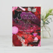 Lingerie & Snoep Party Meisjes Uitnodiging Flyer (Staand voorkant)