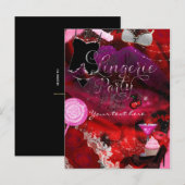 Lingerie & Snoep Party Meisjes Uitnodiging Flyer (Voorkant / Achterkant)