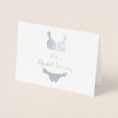 Lingerie thema vrijgezellenfeest folie kaarten (Voorkant)