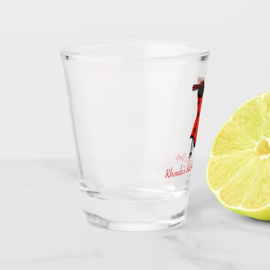 Lingerie thema vrijgezellenfeest shot glas (Links)