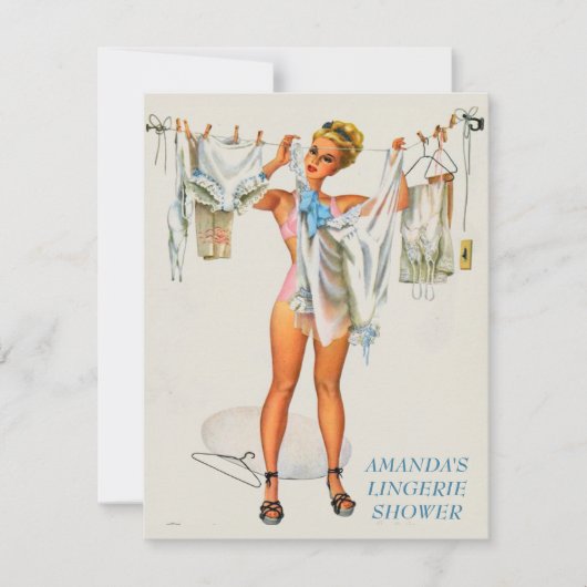Lingerie-uitnodiging Kaart (Voorkant)