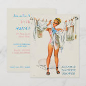 Lingerie-uitnodiging Kaart (Voorkant / Achterkant)