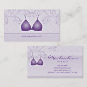 Lingerie Visitekaartje Damask Bra Paars (Voorkant / Achterkant)