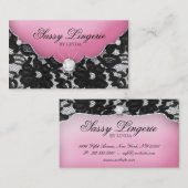 Lingerie Visitekaartje Lace Pink Jewelry (Voorkant / Achterkant)