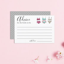 Lingerie Vrijgezellenfeest Advice Kaart