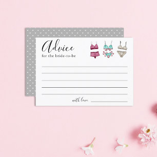 Lingerie Vrijgezellenfeest Advice Kaart