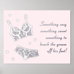 Lingerie Vrijgezellenfeest Bachelorette Party Sign Folie Afdrukken