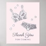 Lingerie Vrijgezellenfeest Bachelorette Party Welk Folie Afdrukken<br><div class="desc">Lingerie Vrijgezellenfeest Panty Bachelorette Party Folie Welcome Sign Poster is voorzien van kant lingerie en liefdesharten in elegante zilveren folie gepersonaliseerde lingerie party,  panty party of vrijgezellenfeest welkomstbord. Creëer door ©Evco Studio www.zazzle.com/store/evcostudio</div>
