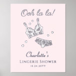 Lingerie Vrijgezellenfeest Bachelorette Party Welk Folie Afdrukken<br><div class="desc">Lingerie Vrijgezellenfeest Panty Bachelorette Party Folie Welcome Sign Poster is voorzien van kant lingerie en liefdesharten in elegante zilveren folie gepersonaliseerde lingerie party,  panty party of vrijgezellenfeest welkomstbord. Creëer door ©Evco Studio www.zazzle.com/store/evcostudio</div>