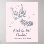 Lingerie Vrijgezellenfeest Bachelorette Party Welk Folie Afdrukken<br><div class="desc">Lingerie Vrijgezellenfeest Panty Bachelorette Party Folie Welcome Sign Poster is voorzien van kant lingerie en liefdesharten in elegante zilveren folie gepersonaliseerde lingerie party,  panty party of vrijgezellenfeest welkomstbord. Creëer door ©Evco Studio www.zazzle.com/store/evcostudio</div>