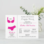 Lingerie Vrijgezellenfeest Bachelorette Uitnodigin Kaart (Staand voorkant)
