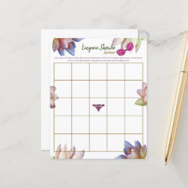 Lingerie Vrijgezellenfeest Bingo Game Papieren Bla