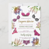 Lingerie Vrijgezellenfeest Bloemen Thema Kaart (Voorkant)