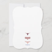 Lingerie Vrijgezellenfeest Blue Invitation Kaart (Achterkant)