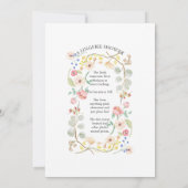 Lingerie Vrijgezellenfeest Blush Waterverf Floral  Kaart (Achterkant)