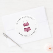 Lingerie Vrijgezellenfeest Dank u wel Ronde Sticker (Envelop)
