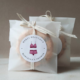 Lingerie Vrijgezellenfeest Dank u wel Ronde Sticker