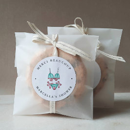 Lingerie Vrijgezellenfeest Dank u wel Ronde Sticker