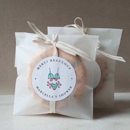 Lingerie Vrijgezellenfeest Dank u wel Ronde Sticker