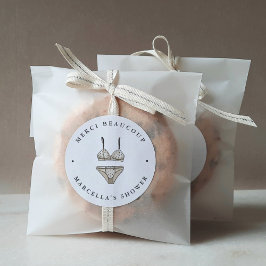 Lingerie Vrijgezellenfeest Dank u wel Ronde Sticker