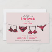 Lingerie Vrijgezellenfeest Flat Invitation Kaart (Voorkant)