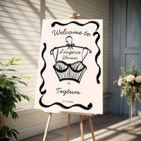 Lingerie vrijgezellenfeest golvende grens welkomst