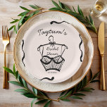 Lingerie vrijgezellenfeest golvende rand schets papieren bordje<br><div class="desc">Lingerie vrijgezellenfeest golvende rand hand getekend schets gepersonaliseerde papier borden sjabloon,  aangepaste papier borden,  monogrammed borden,  gepersonaliseerde vrijgezellenfeest decor</div>