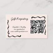 Lingerie vrijgezellenfeest golvende schets cadeau  informatiekaartje (Voorkant)