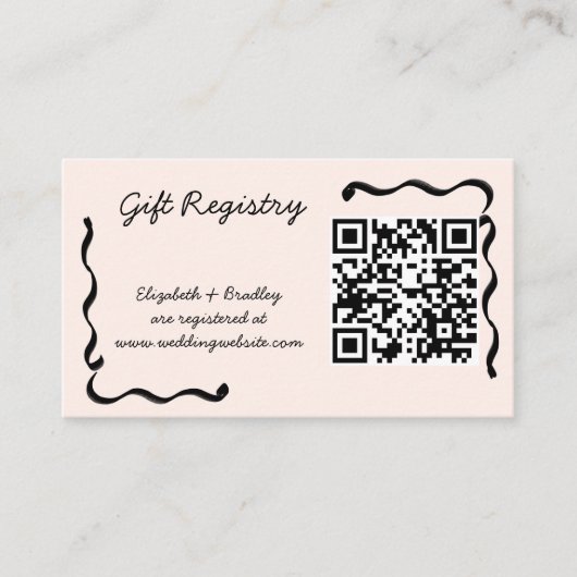 Lingerie vrijgezellenfeest golvende schets cadeau  informatiekaartje (Voorkant)