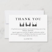 Lingerie Vrijgezellenfeest Hartelijk dank Bedankkaart (Voorkant)