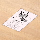 Lingerie Vrijgezellenfeest Panty Bachelorette Acryl Uitnodigingen (Laagn)