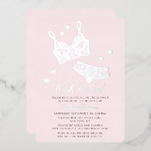 Lingerie Vrijgezellenfeest Panty Bachelorette Folie Uitnodiging