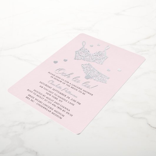 Lingerie Vrijgezellenfeest Panty Bachelorette Folie Uitnodiging (Gedraaid)