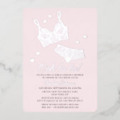 Lingerie Vrijgezellenfeest Panty Bachelorette Folie Uitnodiging (Voorkant)
