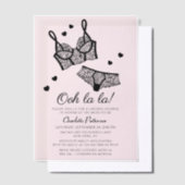 Lingerie Vrijgezellenfeest Panty Bachelorette Vellum Uitnodigingen (Offset)