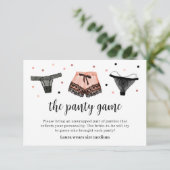 Lingerie Vrijgezellenfeest Panty Game Kaart (Staand voorkant)