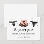 Lingerie Vrijgezellenfeest Panty Game Kaart (Voorkant / Achterkant)