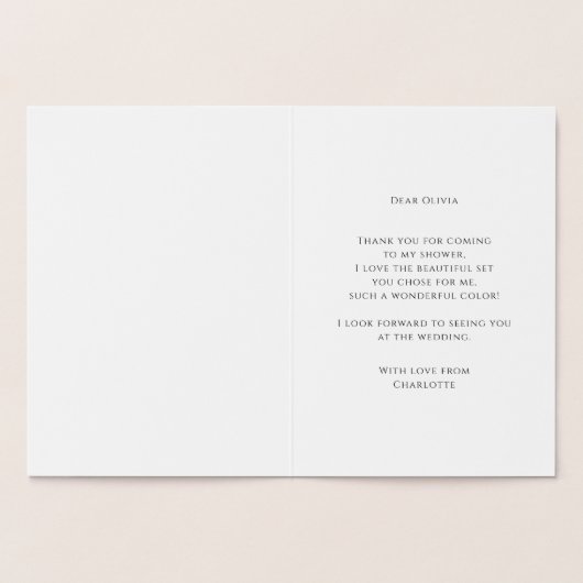 Lingerie Vrijgezellenfeest Panty Party Bedankt Folie Kaarten (Binnen)