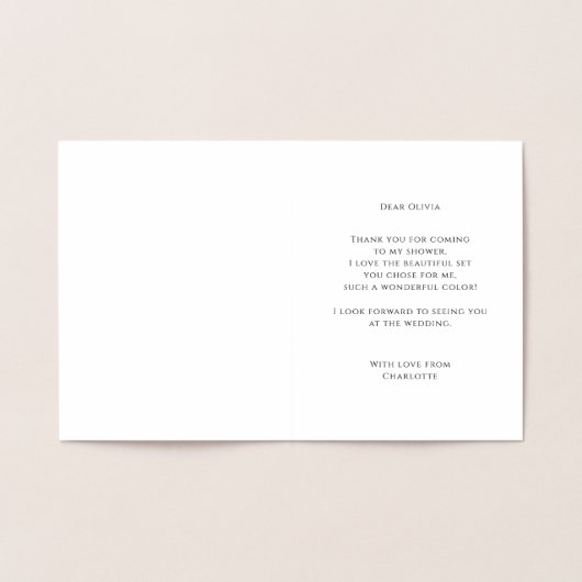 Lingerie Vrijgezellenfeest Panty Party Bedankt Folie Kaarten (Binnen)