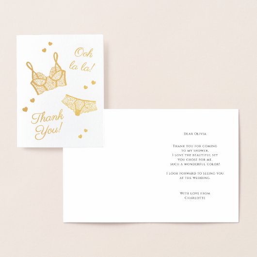 Lingerie Vrijgezellenfeest Panty Party Bedankt Folie Kaarten (Display)