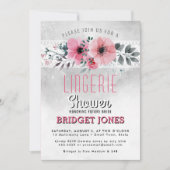 Lingerie Vrijgezellenfeest Pink Waterverf Floral L Kaart (Voorkant)