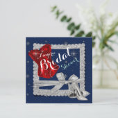 Lingerie Vrijgezellenfeest Silver Stilettos Red Co Kaart (Staand voorkant)