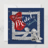 Lingerie Vrijgezellenfeest Silver Stilettos Red Co Kaart (Voorkant)